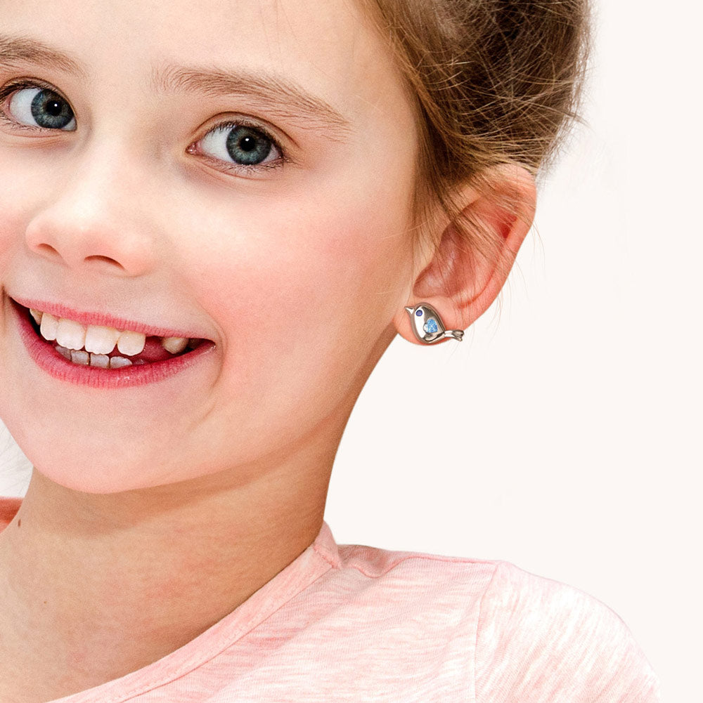 Gnoce Sparkling Bird Stud Earrings_4