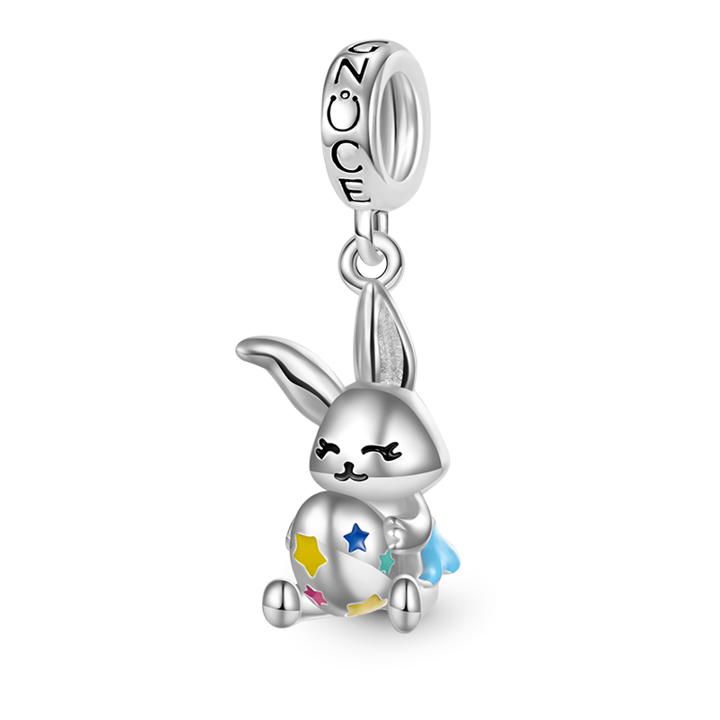 Gnoce Easter Bunny Egg Pendant Dangle Charm_1
