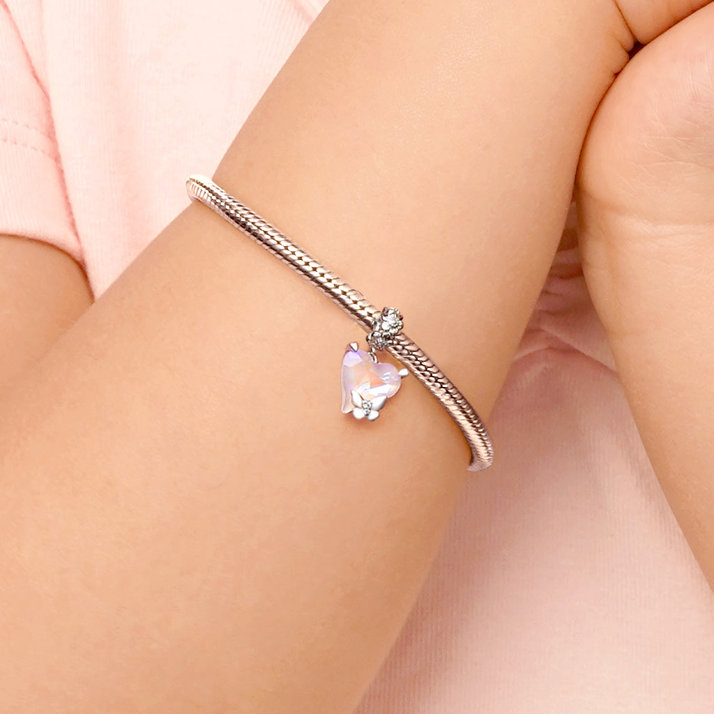 Gnoce Butterfly Love Heart Pendant Dangle Charm_6