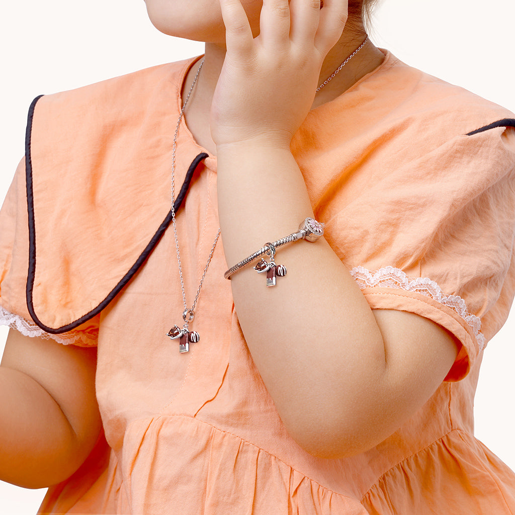 Gnoce Sweet Chocolate Triple Pendant Dangle Charm_4