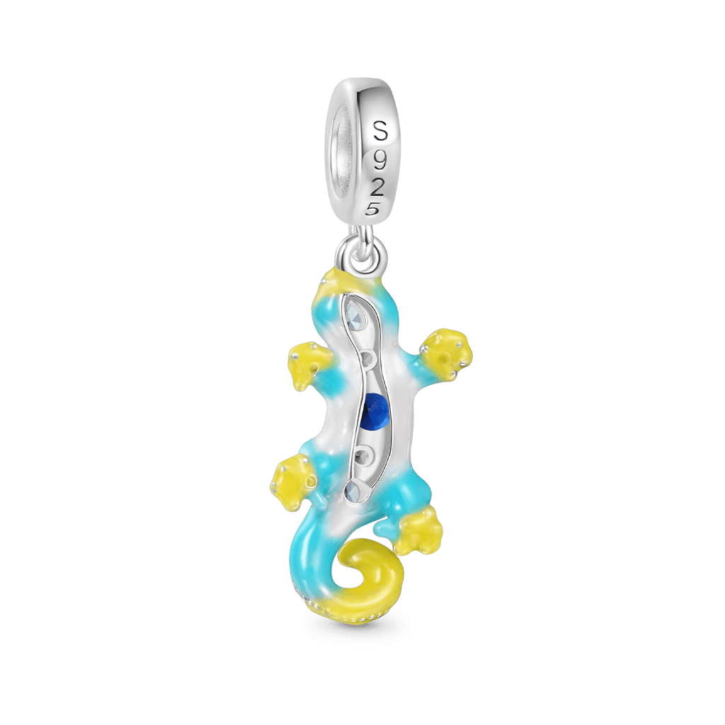 Gnoce Cute Gecko Lizard Pendant Dangle Charm_2