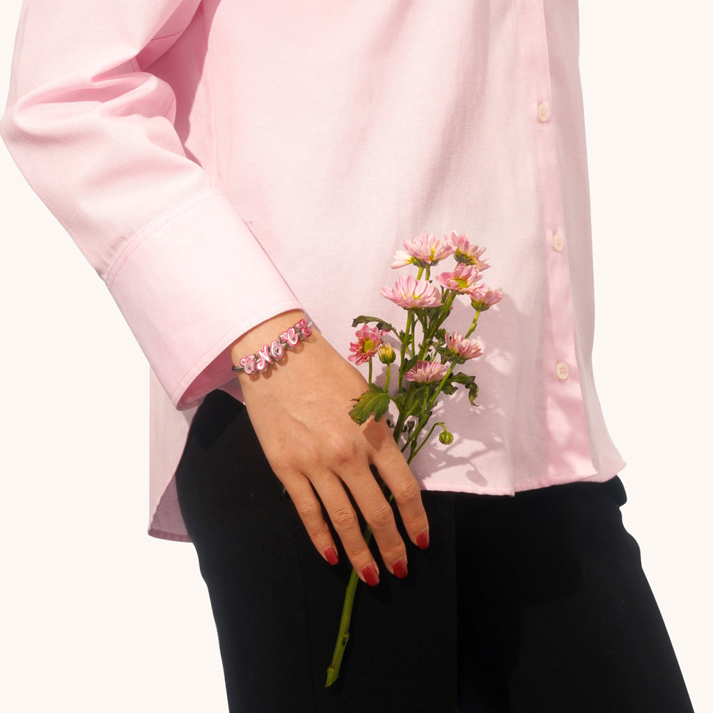 Gnoce Personalized Barbie Pink Letter Charm_4