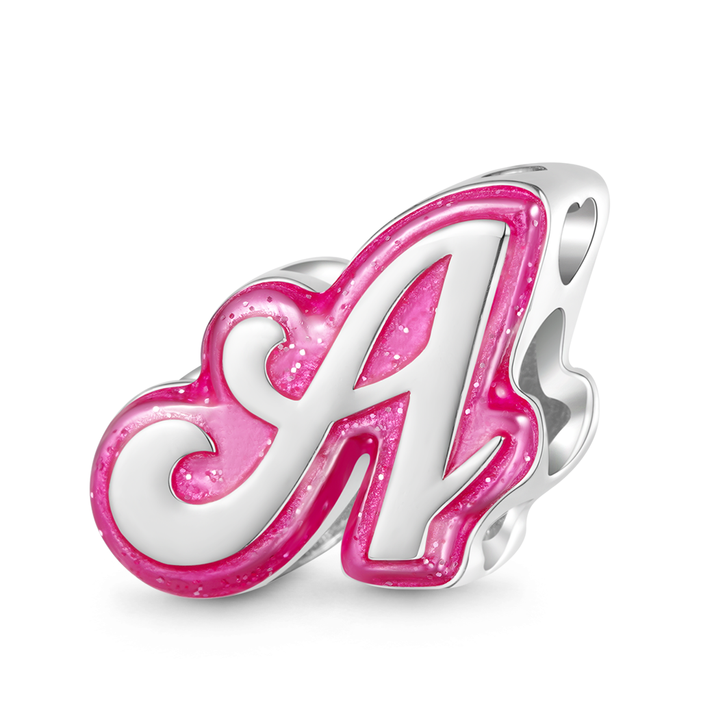 Gnoce Personalized Barbie Pink Letter Charm_1