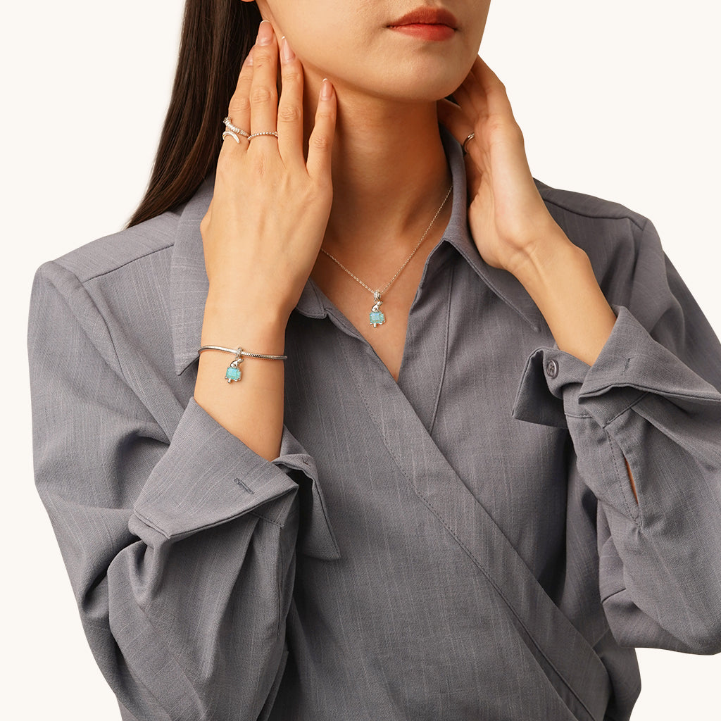 Gnoce Melting Glacier Polar Bear Pendant Dangle Charm_4