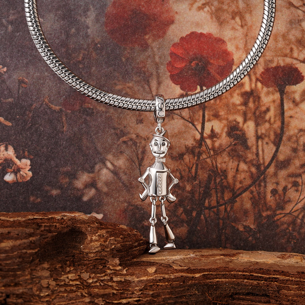 Gnoce The Wonderful Wizard of Oz Openable Heart Tin Woodman Pendant Dangle Charm_4