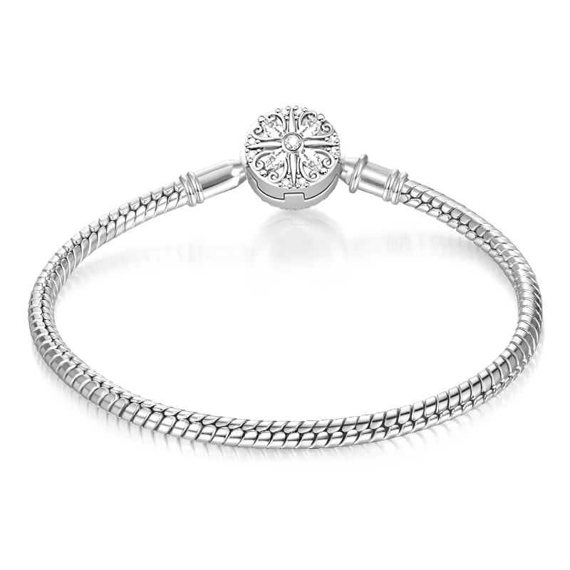 Gnoce Four-leaf Clover Bracelet with Cubic Zirconia Charm_1