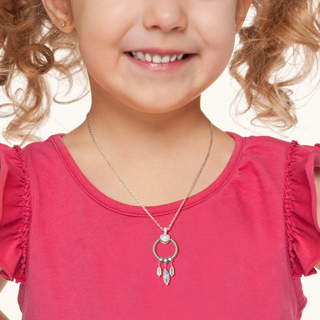 Openable O Pendant with Personalized Feathers Dangle Necklace 925 Sterling Silver_5