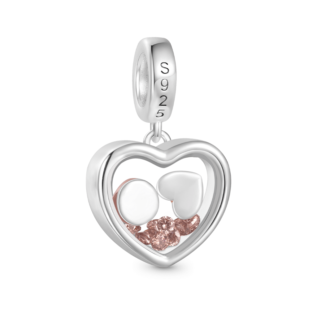 Gnoce Heart Transparent Chocolate Pendant Dangle Charm_2