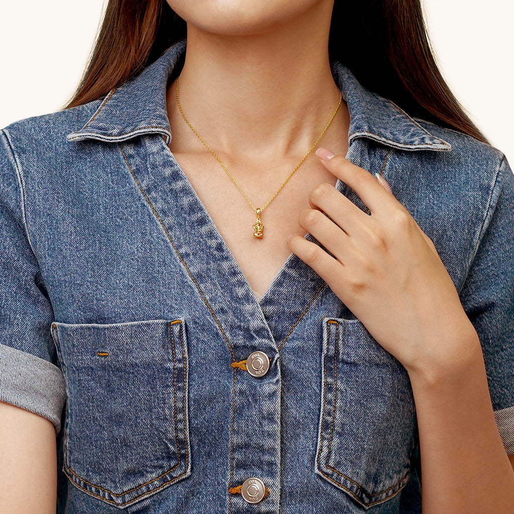 Gnoce 18K Gold Plated Wealth Pixiu Pendant Dangle Charm_3
