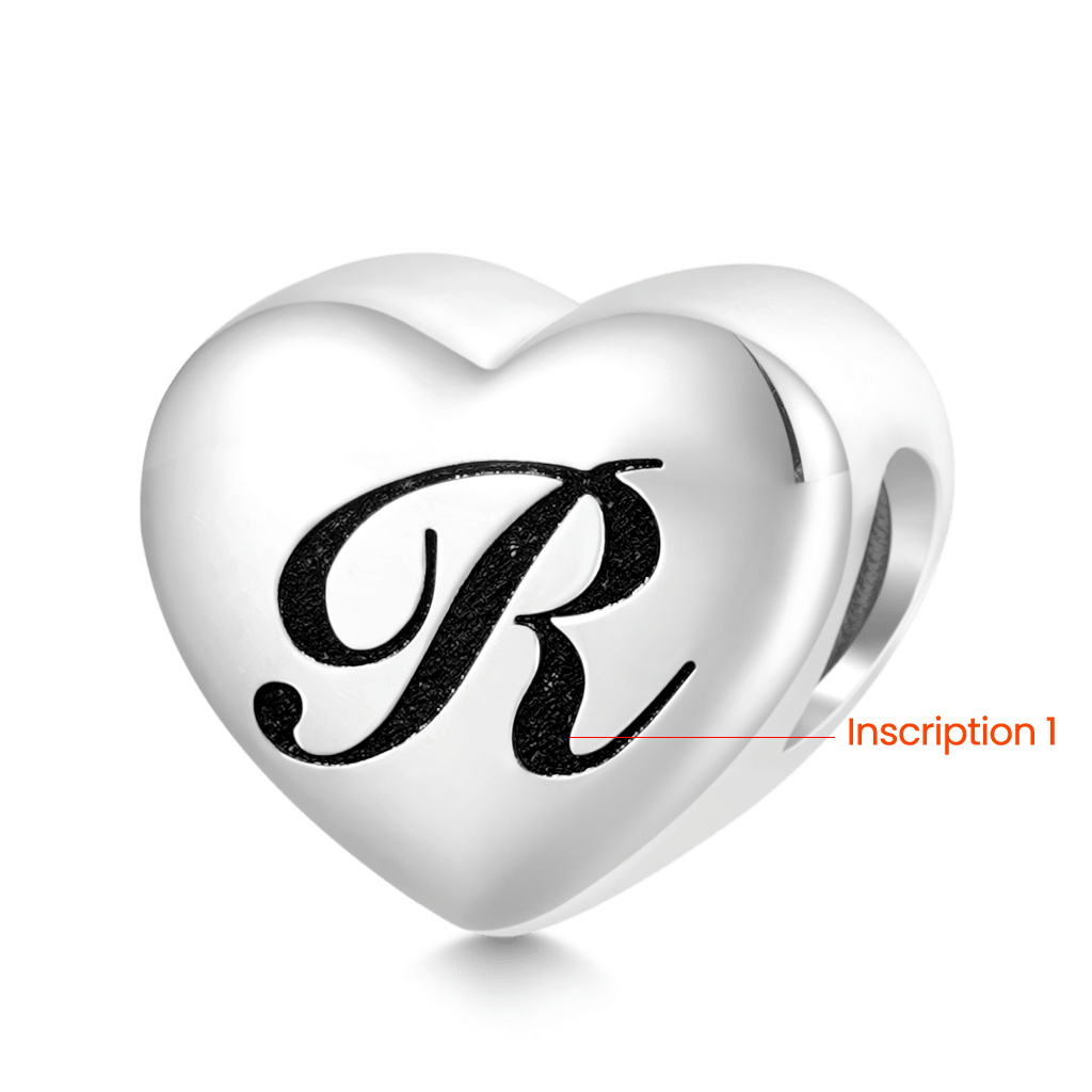 Gnoce Engravable Letter Glow-in-the-dark Heart Charm_3