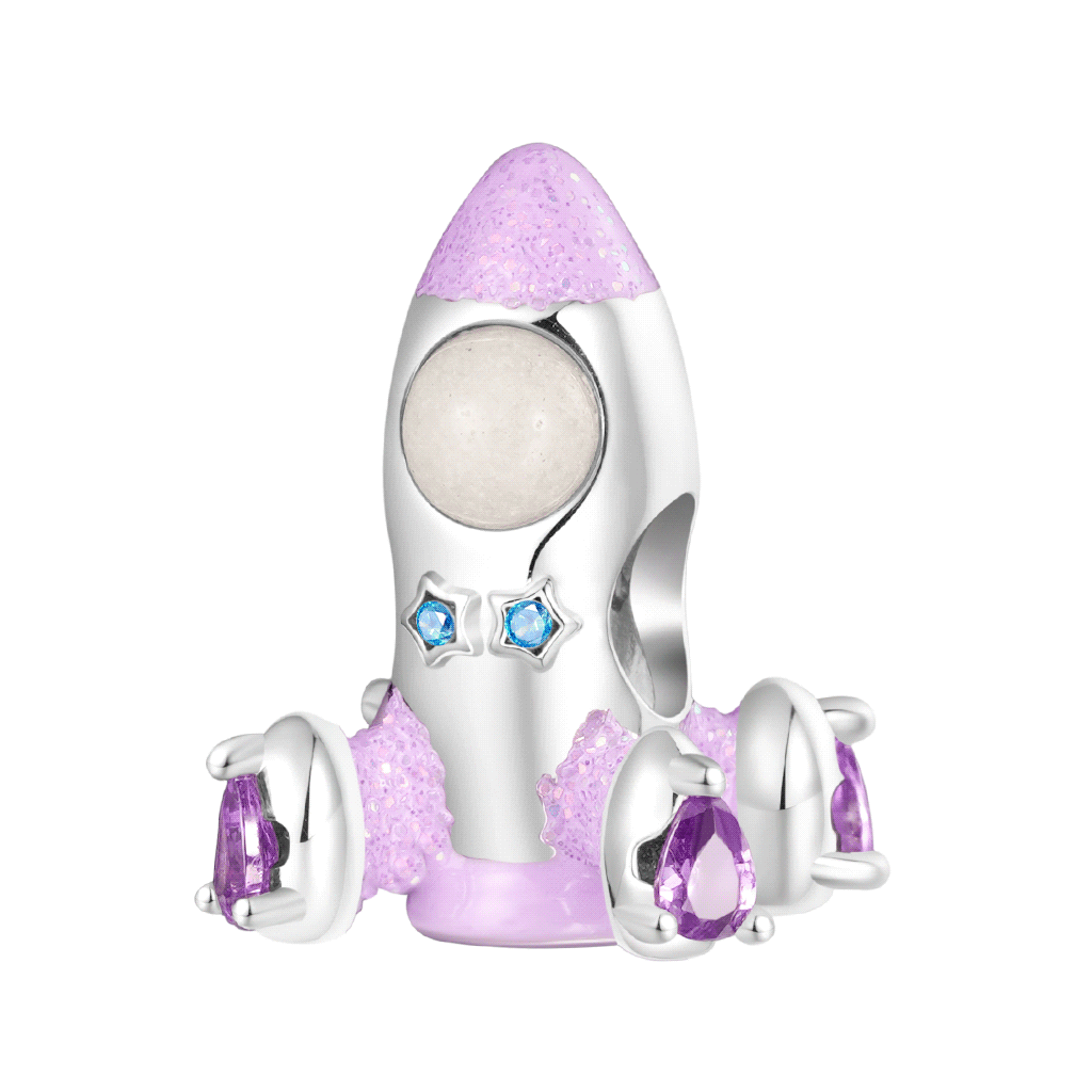 Gnoce Glow-in-the-Dark Space Love Rocket Charm_1