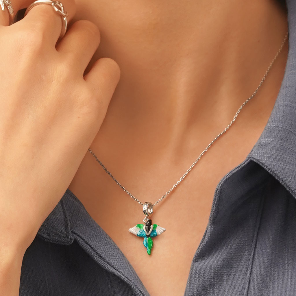 Gnoce American Magpie Pendant Dangle Charm_5