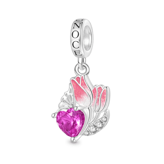 Gnoce Tulips Engravable Heart Charm_1