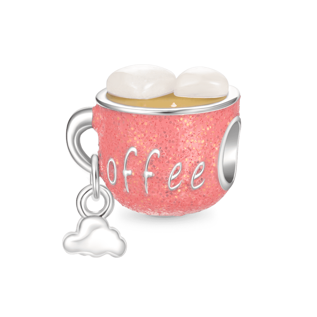 Gnoce Marshmallow Coffee Cup Heart Glow-in-the-Dark Charm_2