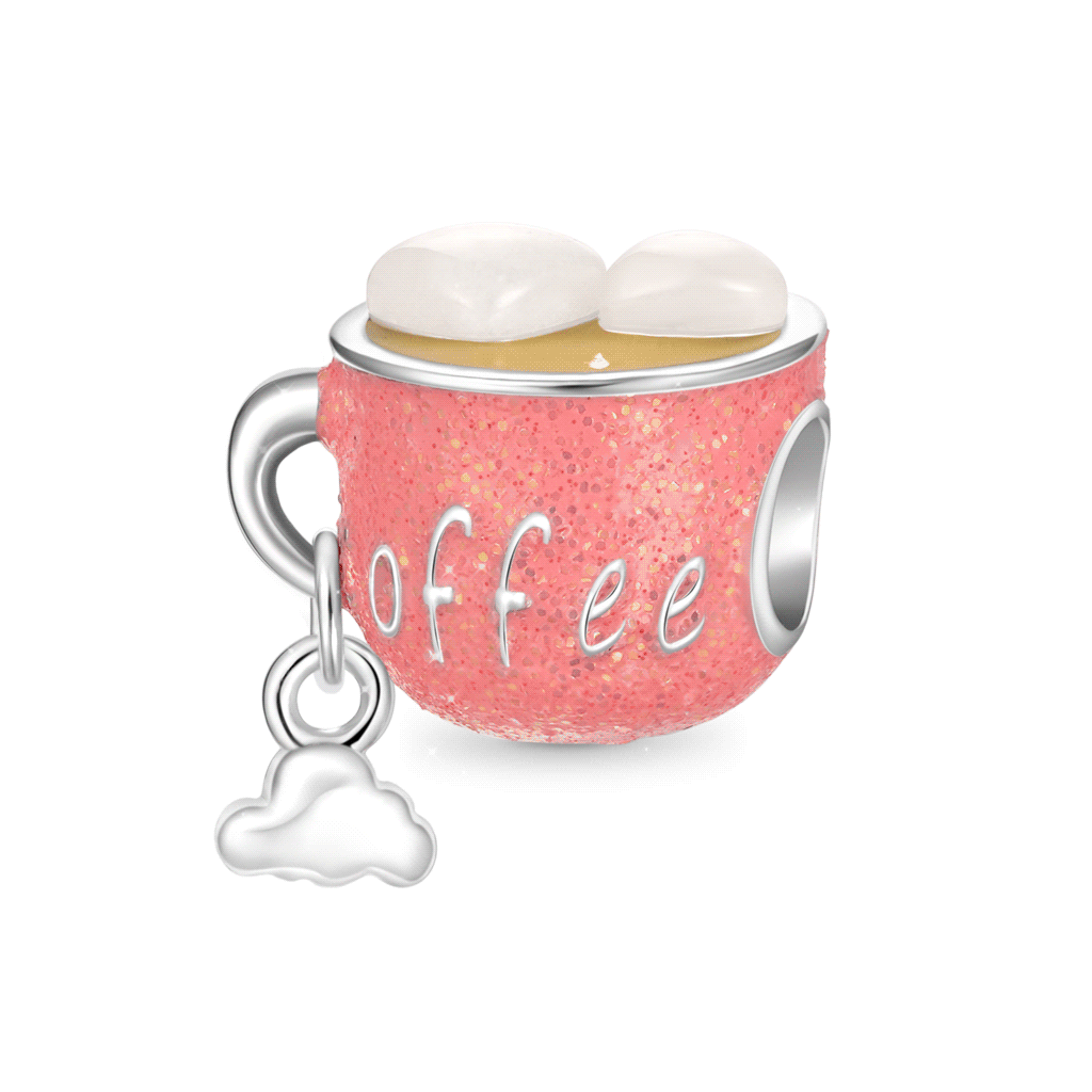 Gnoce Marshmallow Coffee Cup Heart Glow-in-the-Dark Charm_1