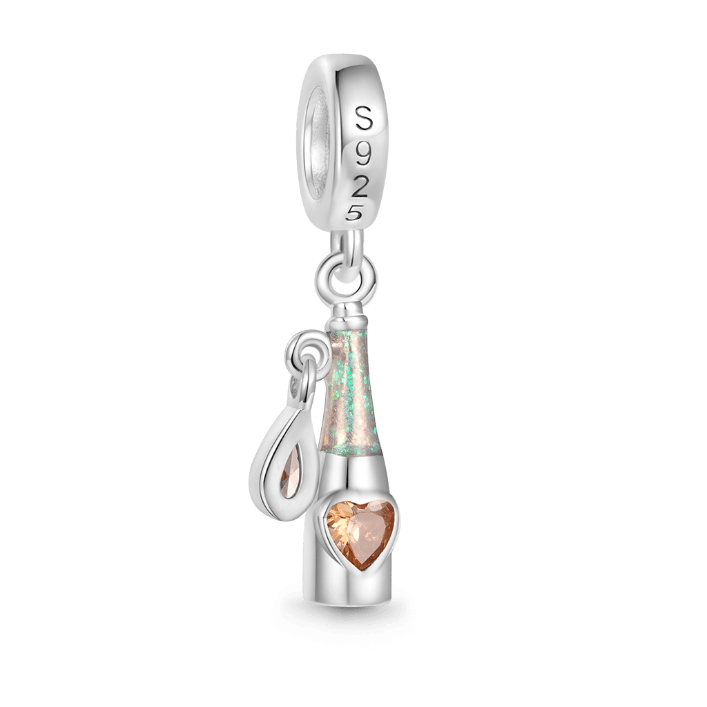 Gnoce Champagne Bottle Pendant Dangle Charm_2