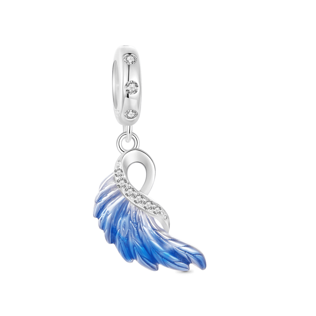 Gnoce Blue Wings Double Pendant Dangle Charm_2