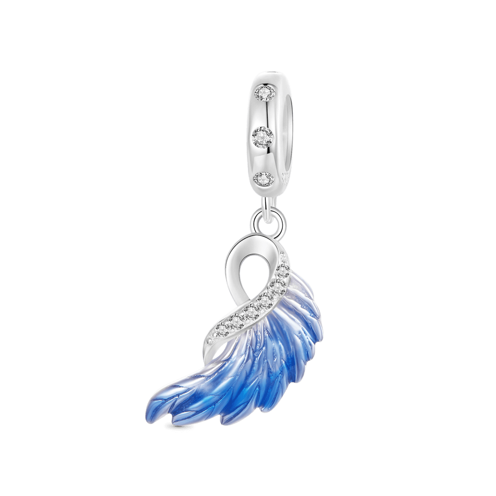 Gnoce Blue Wings Double Pendant Dangle Charm_3