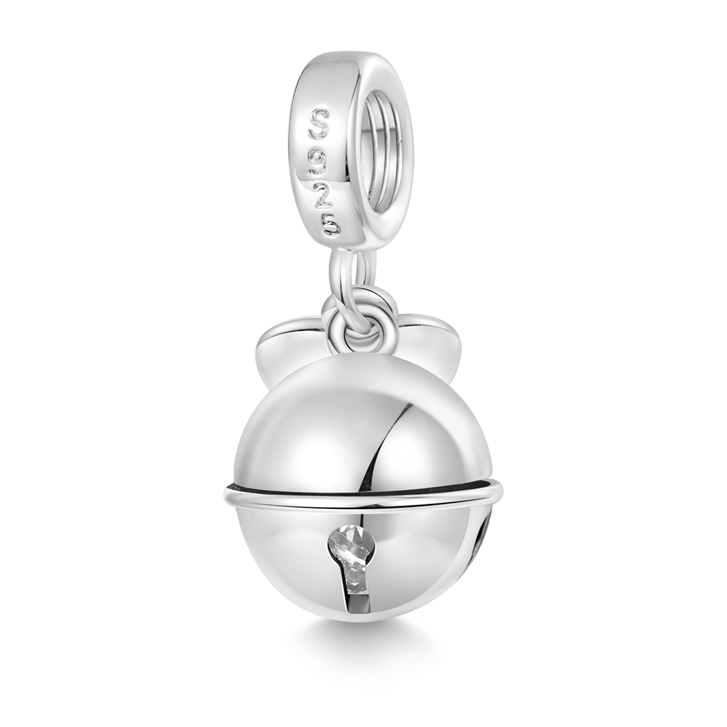 Gnoce Engravable Heart Pet Collar Bell Pendant Dangle Charm_3