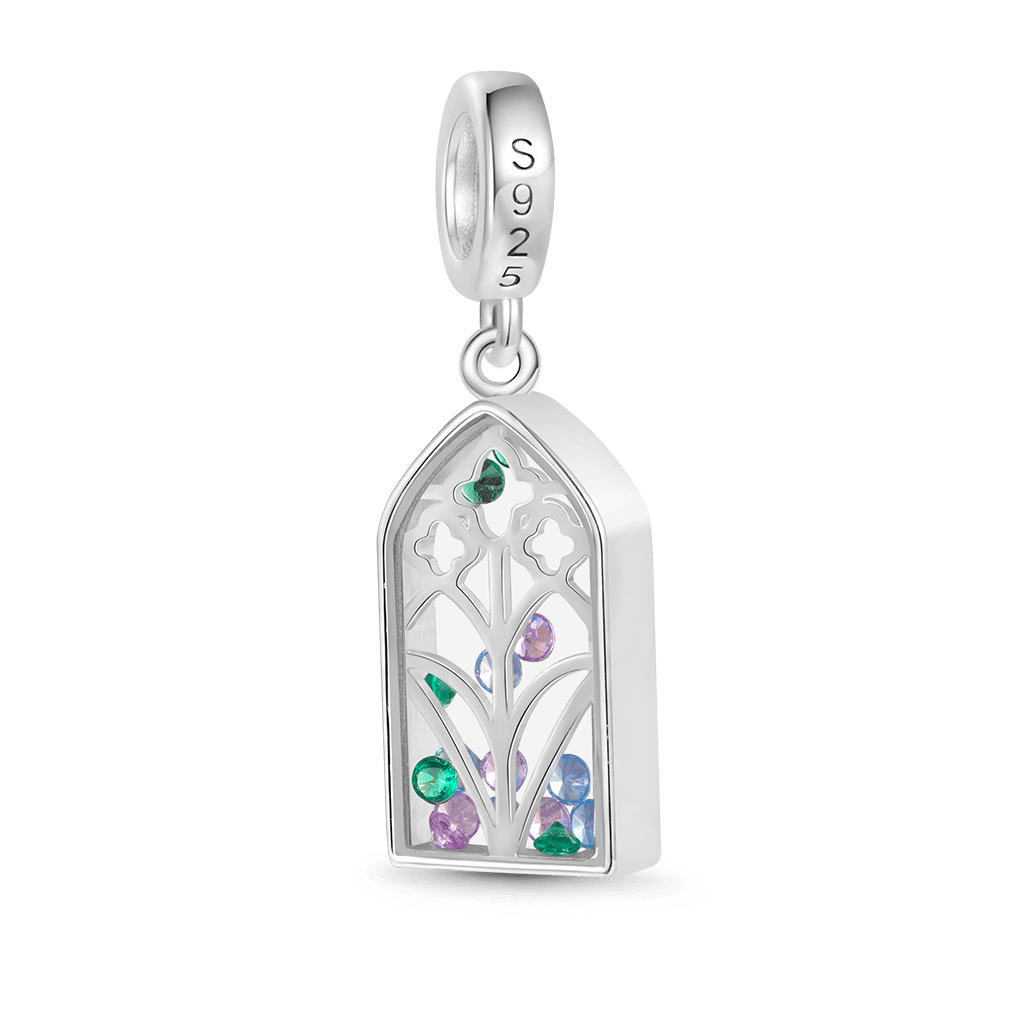 Gnoce Flower Window Pendant Dangle Charm_2