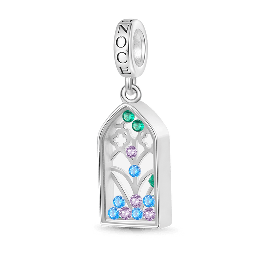 Gnoce Flower Window Pendant Dangle Charm_1