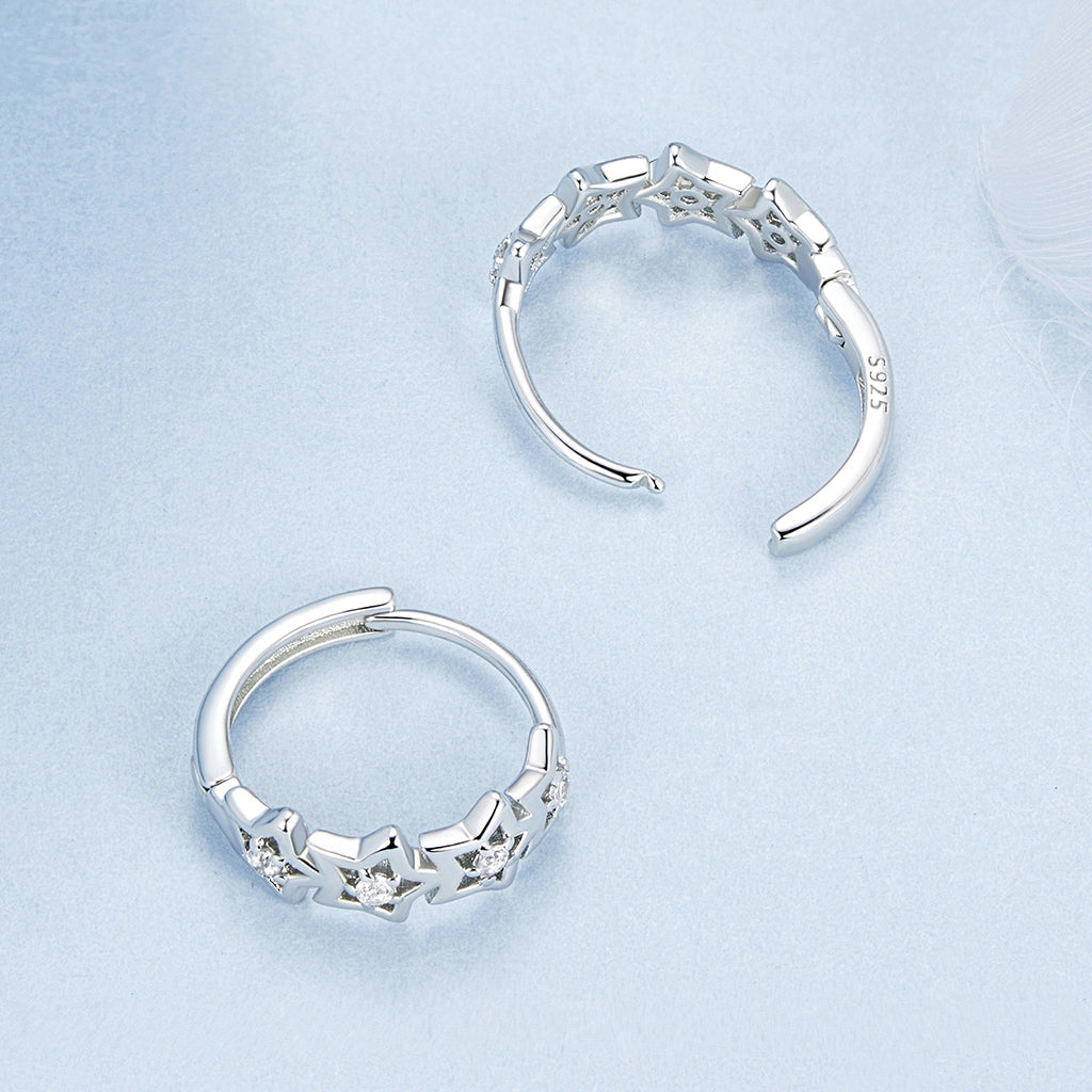 Gnoce Star Huggie Hoop Earrings_2