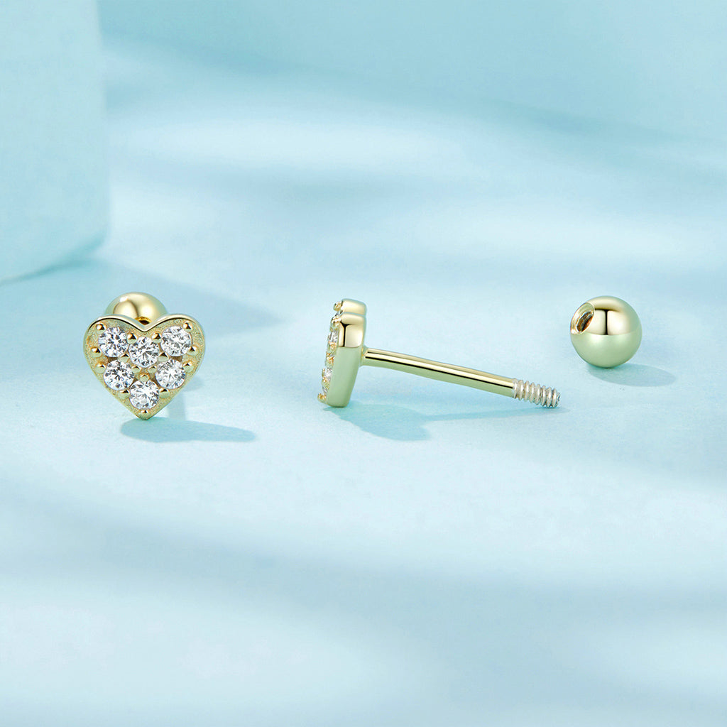 Gnoce Simple Love Stud Earrings_4