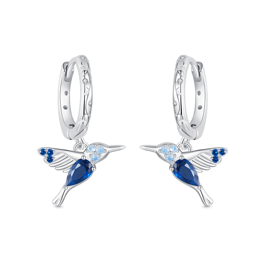 Gnoce Blue Hummingbird Stud Earrings_1