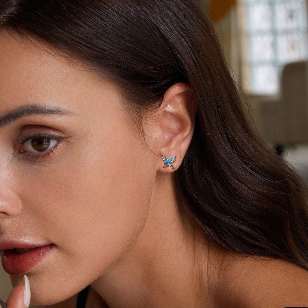 Gnoce Aura Butterfly Stud Earrings_4