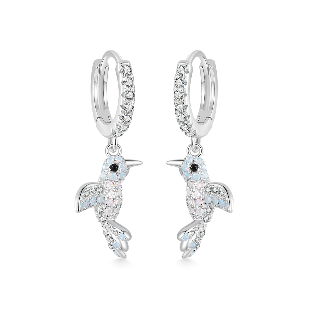 Gnoce Diamond-encrusted Bird Earrings_1