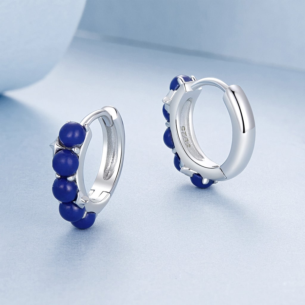 Gnoce Blue Star Stud Earrings_2