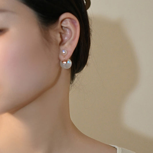 Gnoce Mermaid Imitation Pearl Ear Clips_4
