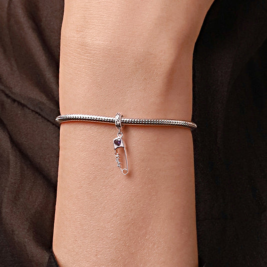 Gnoce Engravable Pin Birthstone Pendant Dangle Charm_7