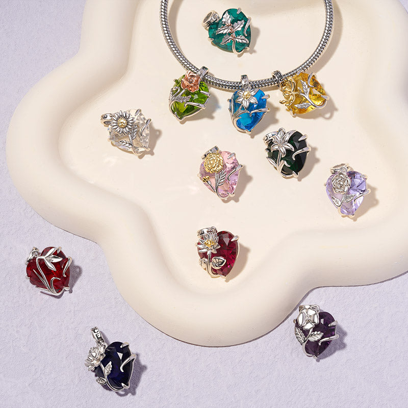 Gnoce Delicacy Birthday Flowers Pendant Dangle Charm_3