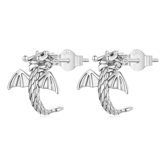 Gnoce Flying Dragon Stud Earrings_1