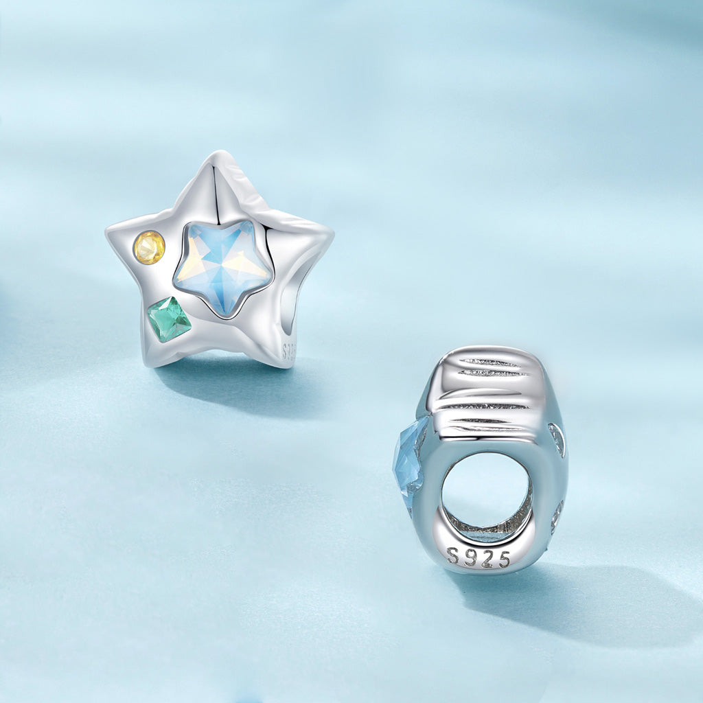 Gnoce Sliver Balloon Star Charm_2