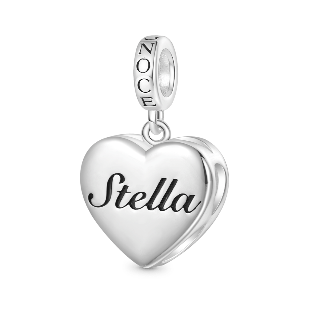 Gnoce Infinite Love Heart Engravable Birthstone Pendant Dangle Charm_1
