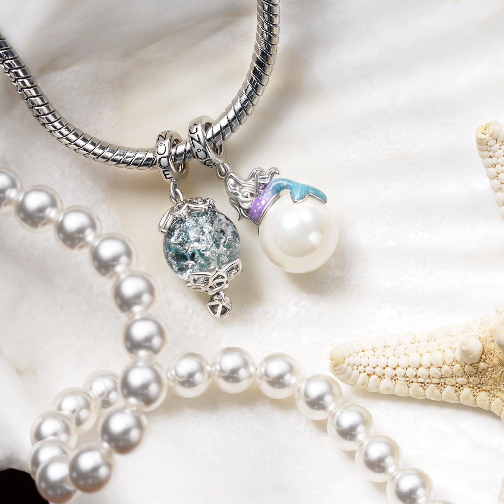 Gnoce Mermaid Pearl Pendant Dangle Charm_3