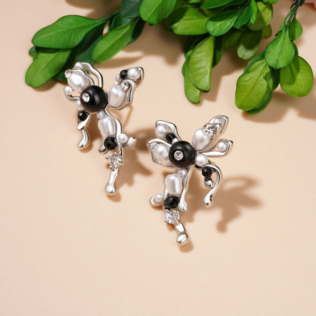 Gnoce Sweet Y2K Bow Ribbon Stud Earrings_2