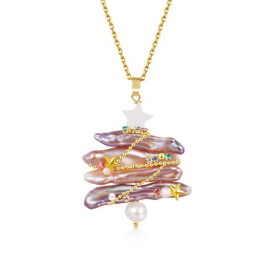 Gnoce Pearl Christmas Tree Necklace_1