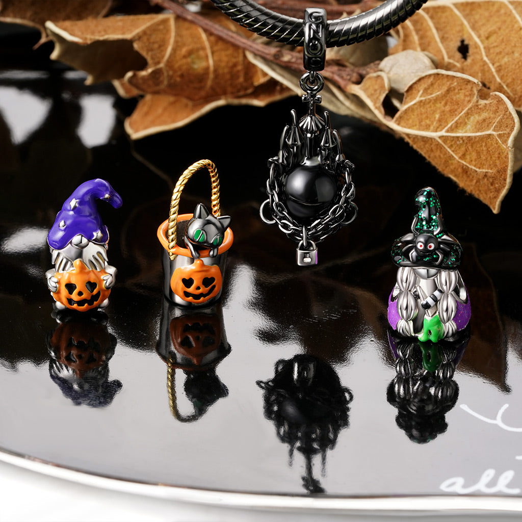 Gnoce Natural Black Pearl Dark Castle Pendant Dangle Charm_3
