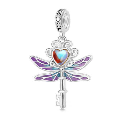 Gnoce Dragonfly Key Pendant Dangle Charm_1