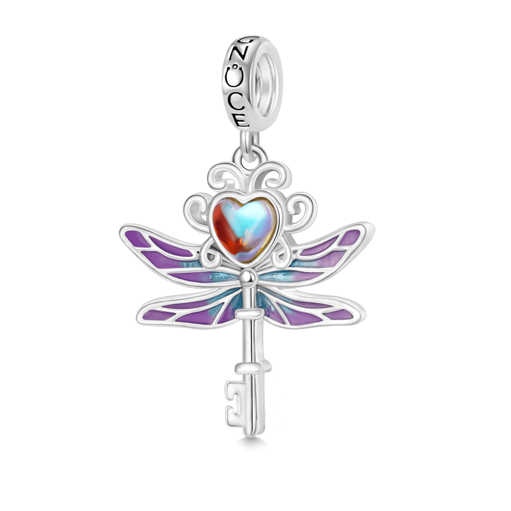 Gnoce Dragonfly Key Pendant Dangle Charm_1