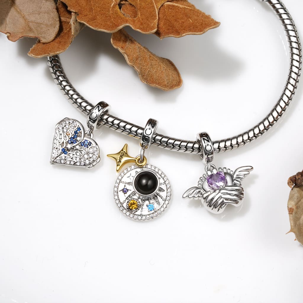 Gnoce Openable Heart Wings Engravable Pendant Dangle Charm_4