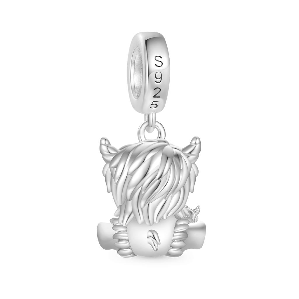 Gnoce Highland Cow Mother and Child Pendant Dangle Charm_2