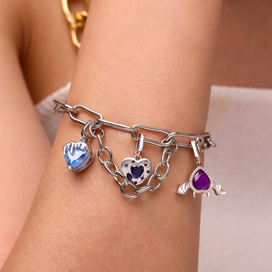 Gnoce Halloween Heart Bat Clasp Clusters Charm_6