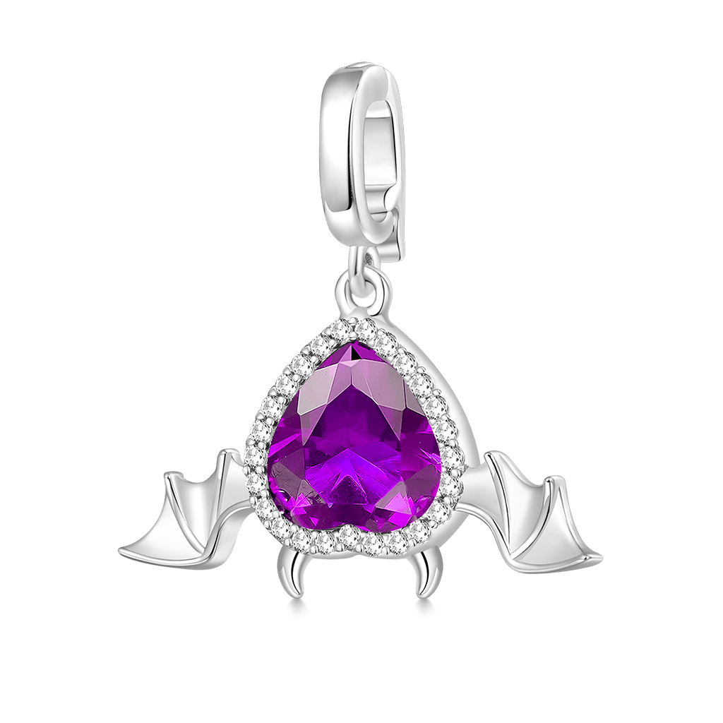 Gnoce Halloween Heart Bat Clasp Clusters Charm_1
