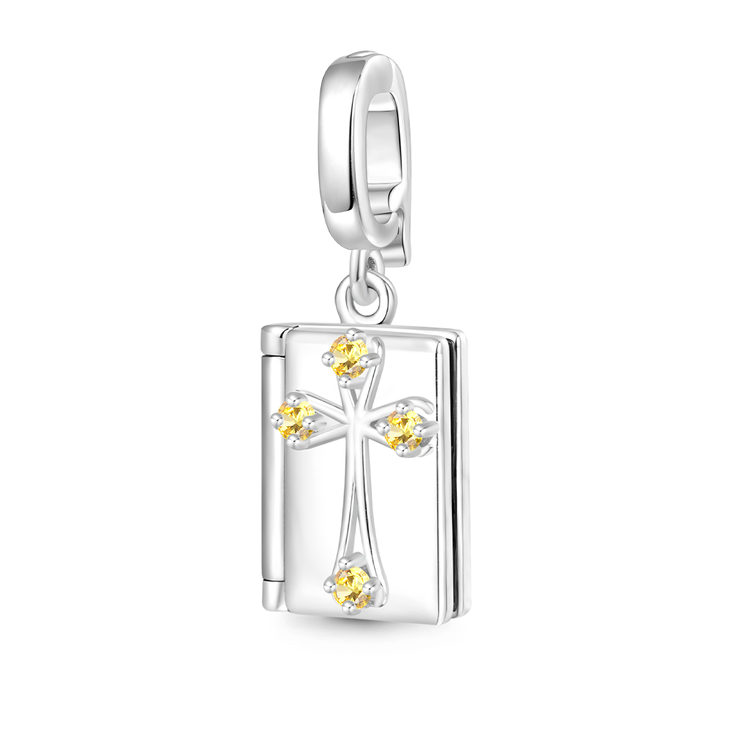 Gnoce Openable HOLY BIBLE Cross Clasp Clusters Charm_2