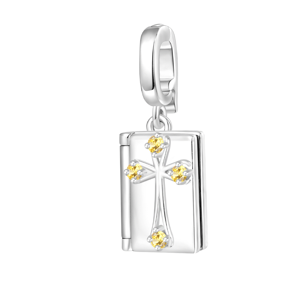 Gnoce Openable HOLY BIBLE Cross Clasp Clusters Charm_1