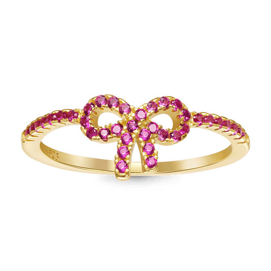 Gnoce Pink Pavé Bow Ring_1